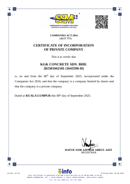 Certificate of Incorporation — PDF